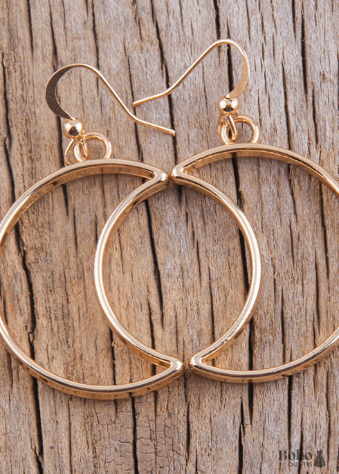 Boho Earrings, RH Dangle Earrings, Heart Loop